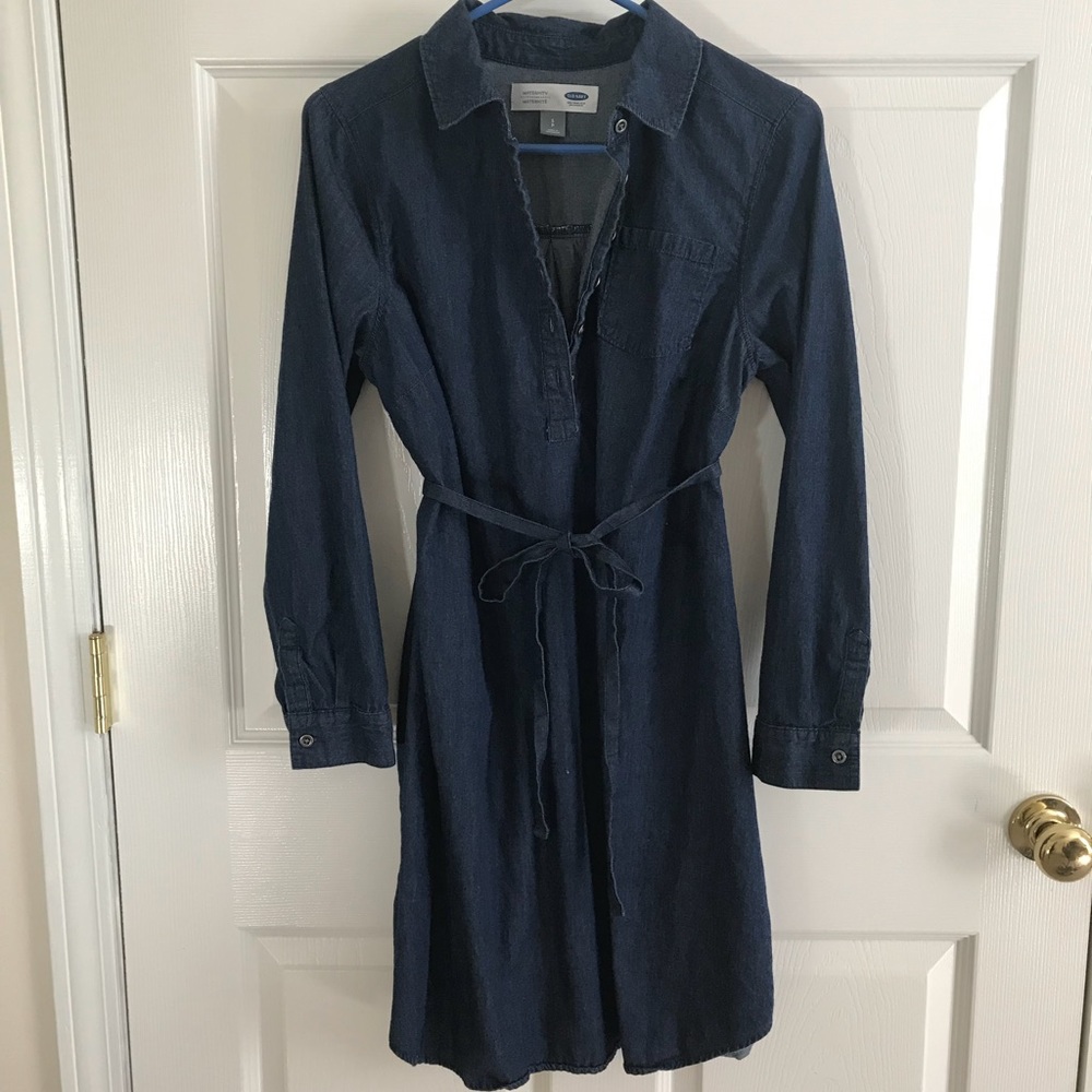 Old Navy Maternity Chambray Shirt Dress - Small